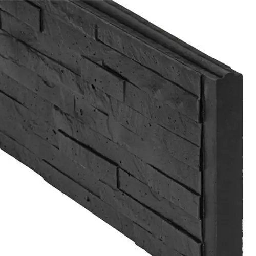 Betonnen onderplaat antraciet 3,5x26x184cm leisteenmotief smal gecoat Shop Nu