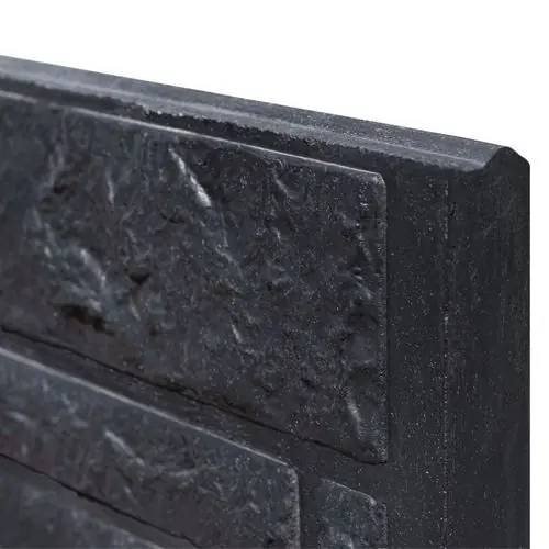 Betonnen onderplaat antraciet 3,5x26x184cm rotsmotief smal gecoat Tijdelijk Beschikbaar