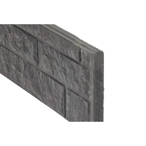 Voordeelprijs Betonnen onderplaat antraciet 3,5x36x180cm rotsmotief dubbelzijdig
