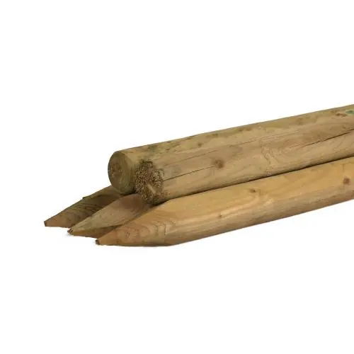 Dagaanbieding Ronde paal grenen gefreesd groen geïmpregneerd Ø10x250 cm