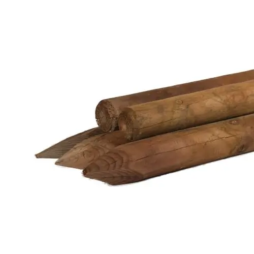 Beste Prijs Ronde paal grenen gefreesd bruin geïmpregneerd Ø12x200 cm