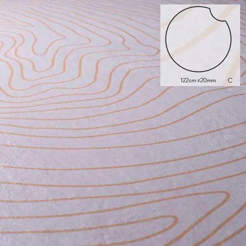 Keramische staptegel Dunes model C rond 122x2 cm Korting