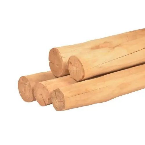 Bestel Nu Ronde paal robinia spintvrij geschuurd Ø10-14x400 cm