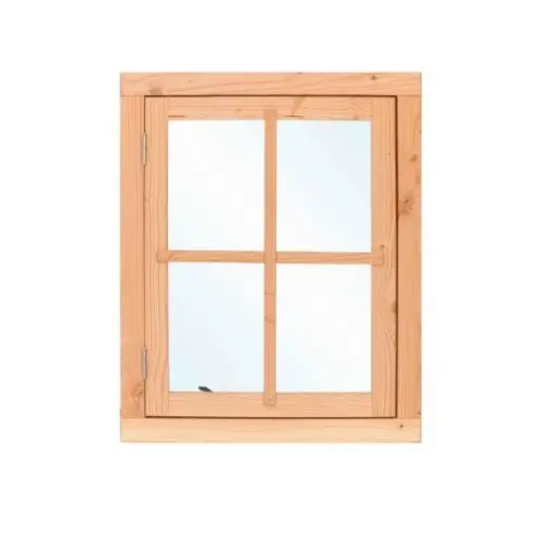 Hoge Kwaliteit Douglas draairaam dubbel glas RVS beslag 90x105 cm linksdraaiend