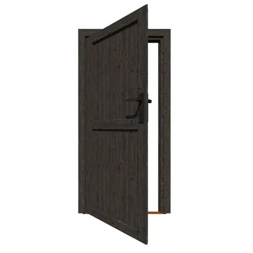 Koop Vandaag Vuren zwart enkele deur dicht LD 199 x 98,5 cm 146999