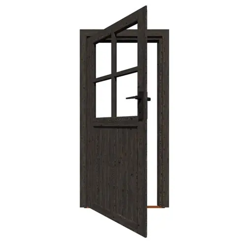 Direct Beschikbaar Vuren zwart enkele deur LD 199 x 98,5 cm 147002