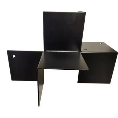 Paalverbinder zwart gecoat houtverbinding vierwegbalken 11 tot 13,5 cm Bestseller