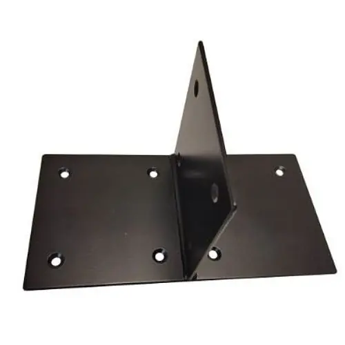 Shop Nu Paalverbinder zwart gecoat houtverbinding t-stuk/houtstuk 13,5 tot 16 cm