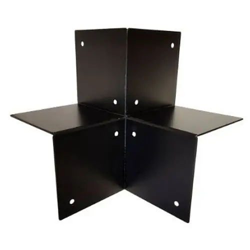 Paalverbinder zwart gecoat houtverbinding driewegbalken 13,5 tot 16 cm Koop Online