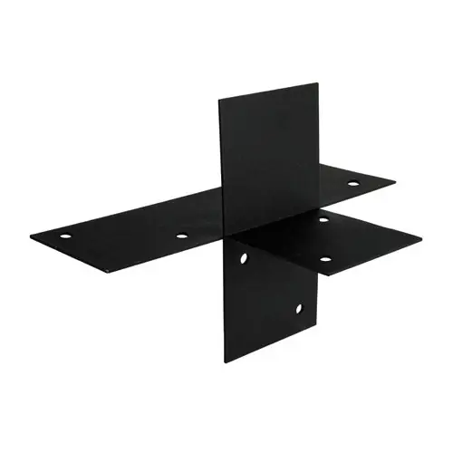 Beperkte Voorraad Pergola hoekverbinding met verlenging voor 9x9 cm palen zwart gepoedercoat incl. bevestigingsset