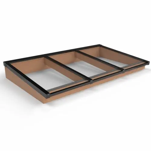 Lichtstraat lessenaarsdak douglas gelaagd glas 240,2x125 cm zwart Bestel Nu