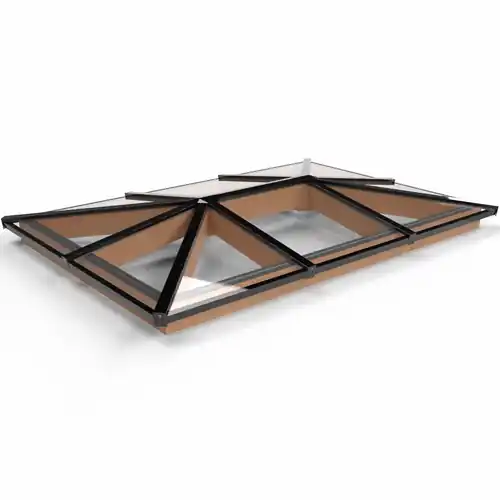 Douglas lichtstraat zwart schilddak gelaagd glas 236,8x155 cm Beste Prijs