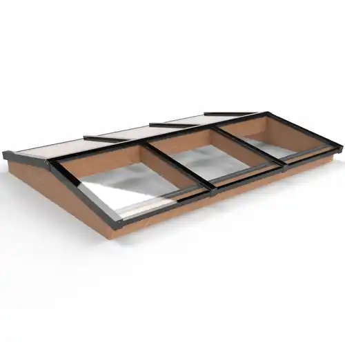 Douglas lichtstraat zwart zadeldak gelaagd glas 240,2x155 cm Must-Have