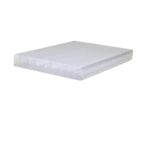 Gereduceerde Prijs Polycarbonaat kanaalplaat 1 zijdig UV opaal wit 3000 x 980 x 16 mm