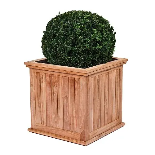 Teak bloembak Kalimantan klein 40x40x45 cm Gratis Retour