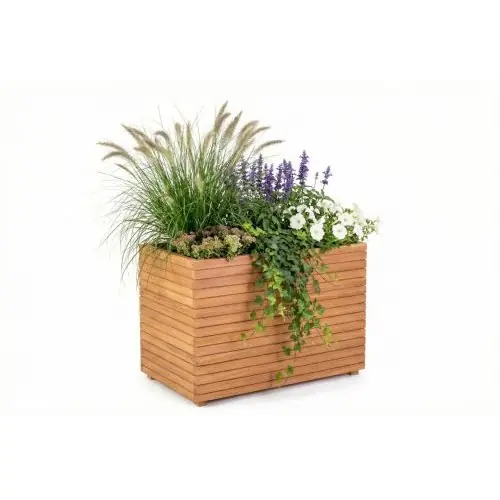 Actieprijs Teakhouten bloembak Maros 100x100x80 cm