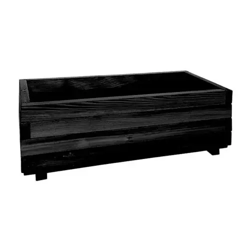 Bloembak rechthoek 32x40x40 cm zwart geïmpregneerd Aanbieding