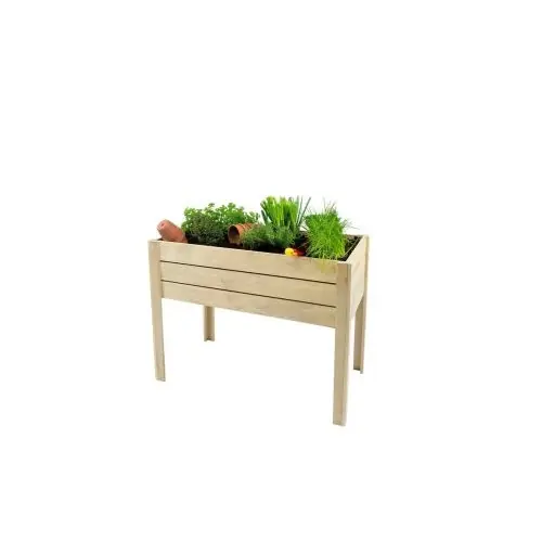 Nu Kopen Minigarden op poten grenen 80x100x50 cm groen geïmpregneerd