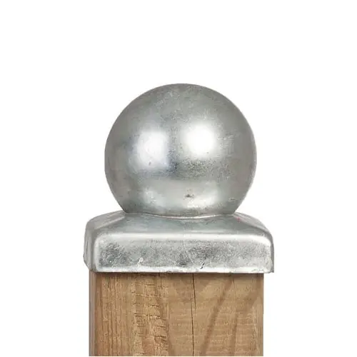 Seizoensaanbieding Paalornament verzinkt bol 9,1x9,1 cm