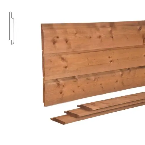 Populair Channelsiding vuren bruin geïmpregneerd 1,9x14,5x450 cm