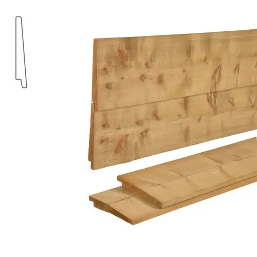 Beperkt Aanbod Channelsiding vuren groen geïmpregneerd 1,9x14,5x300 cm