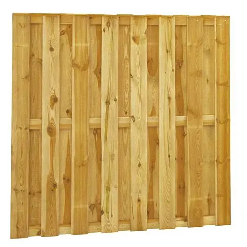 Tuinscherm geïmpregneerd grenen 18 planks 179x179 cm 15 mm Recht Nu Kopen