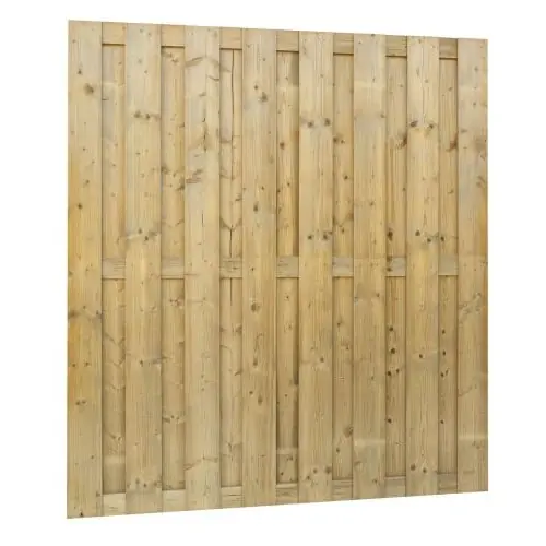 Tuinscherm geïmpregneerd vuren 18 planks 15 mm 180x200 cm Premium