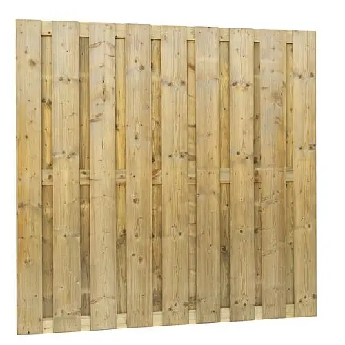 Tuinscherm geïmpregneerd vuren 20 planks 15 mm 180x180 cm Merkproduct