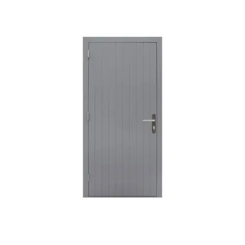 Hete Deal Enkele dichte deur Prestige linksdraaiend 109x221 cm Hardhout grijs gegrond 1017090