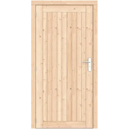 Vuren dichte enkele deur Prestige 108x209 cm ld RVS beslag onbehandeld 1073269 Finale Uitverkoop