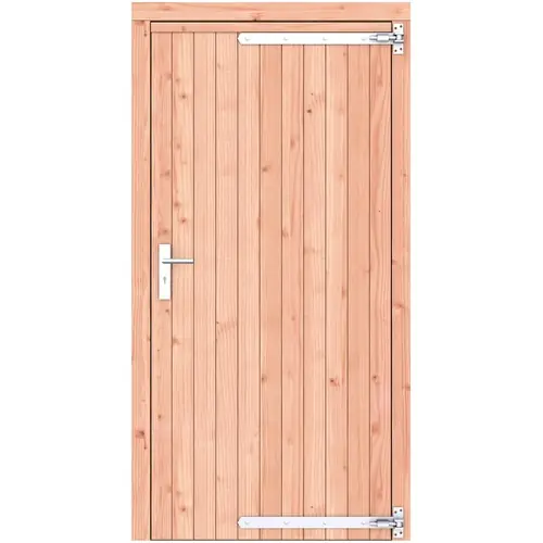 Douglas dichte enkele deur 108x209 cm rd verzinkte hengen RVS beslag kleurloos geïmpregneerd 1073295 Weekendaanbieding
