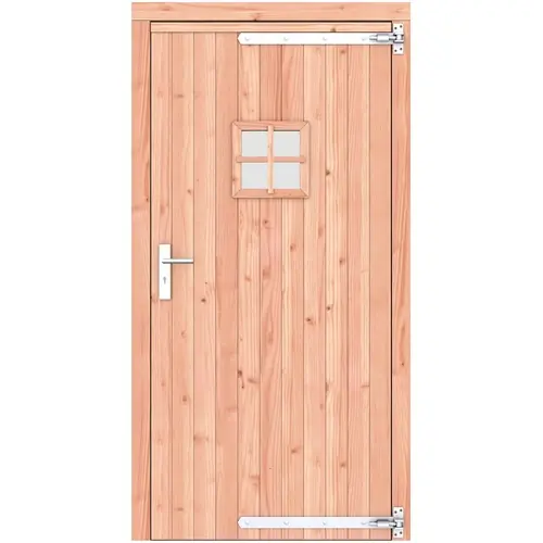 Meest Verkocht Douglas enkele deur 108x209 cm rd verzinkte hengen RVS beslag kleurloos geïmpregneerd 1073319