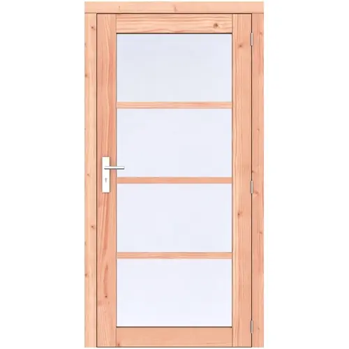 Douglas enkele volglas deur Prestige 108x209 cm rd RVS beslag 1073285 Merkproduct