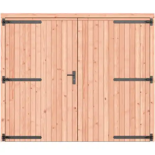 Hete Deal Douglas dichte dubbele deur 250x209 cm zwart beslag 1073249