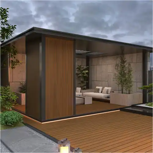NewTechWood co-extrusie composiet plank glad teak 2,1x16x180 cm Merkproduct