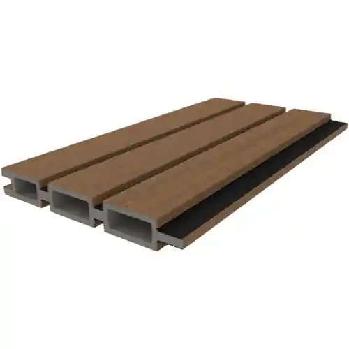 Uitverkoop NewTechWood co-extrusie composiet plank triple rhombus teak/zwart 2,1x16x180 cm