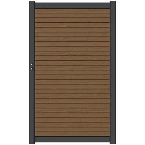 Korting NewTechWood co-extrusie composiet deur Premium horizontaal triple 97x186 cm Teak