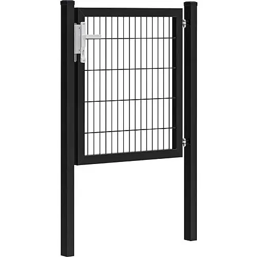 Populair Hillfence metalen enkele poort Premium-line inclusief slot 100x180 cm zwart