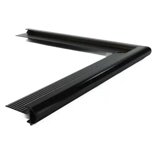Buitenhoek daktrim aluminium 26 x 45mm kraal zwart Goedkoop