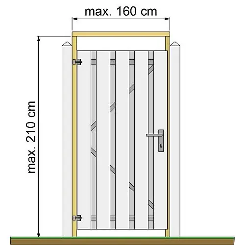 Tuindeurkozijn geschaafd douglas met aanslaglat max 160 cm breed Korting