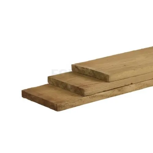 Must-Have Schuttingplank vuren groen geïmpregneerd ruw 2,3x20x500 cm