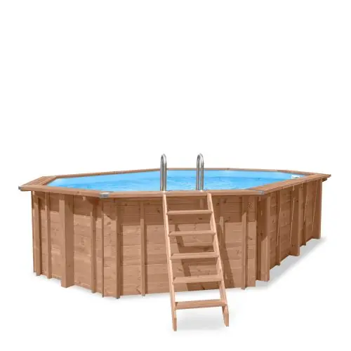 Luxe houten zwembad Cas Abou Op = Op