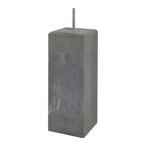 Speciale Aanbieding Betonpoer zwart met facet 14x14x58 cm