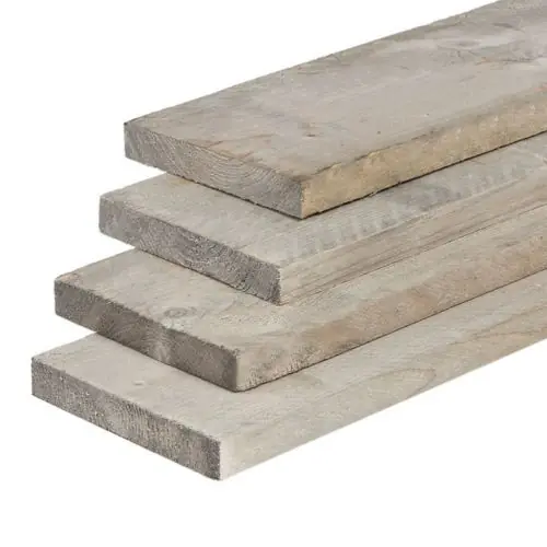 Tuinplank grenen bezaagd 2,9x19 cm zilvergrijs Nieuw