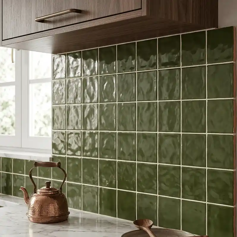 Direct Verzonden Wandtegel Equipe Handvorm Ritmo Bottle Groen 10x10