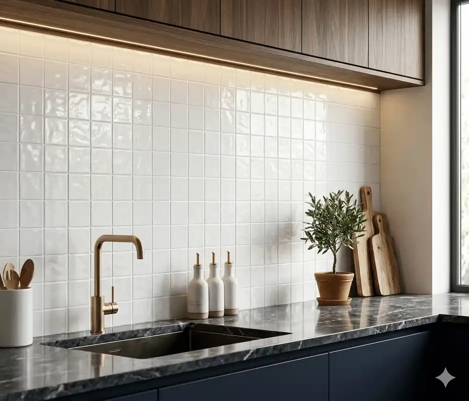 Rechtstreeks Van De Fabrikant Wandtegel Handvorm Geo Twist Wit Glans 10x10