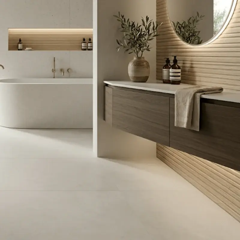 Koop Vandaag Wandtegel Del Conca Houtlook 3D Decor Legacy Oak Creme N-Rect. 30x60