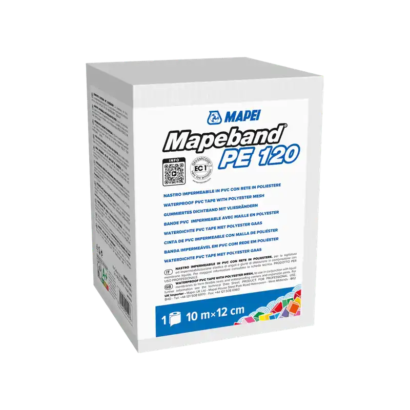 Beperkte Voorraad Mapei MAPEBAND PE 120 Rubber tape voor waterdichtingssystemen - 10m