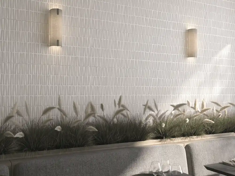 Wandtegel Imoker Bars 3D Decor Wit 40x120 Direct Beschikbaar