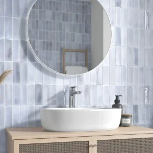 Wandtegel Arcadia Sartoria Blue Blauw Glans 6,5x26 Alleen Vandaag